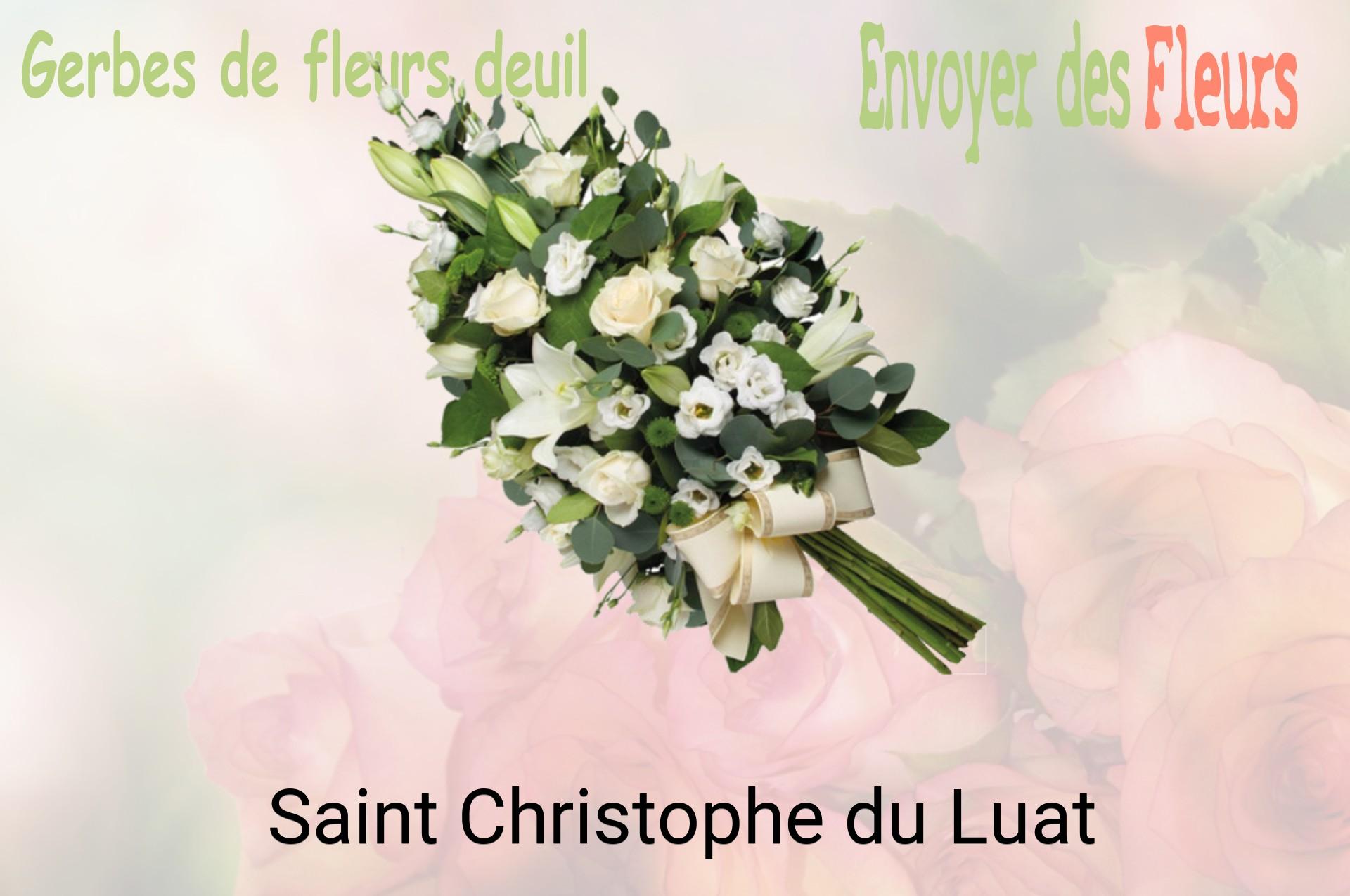 Gerbe de fleurs de deuil livrée à Saint-Christophe-du-Luat